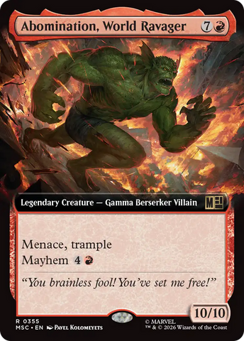 Abomination, World Ravager (Extended Art) [Marvel Super Heroes Commander]