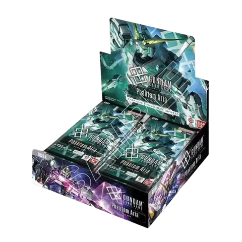 Packaging of the Gundam Card Game Phantom Aria booster box.