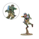 Toy soldier figure with a close-up inset on a white background