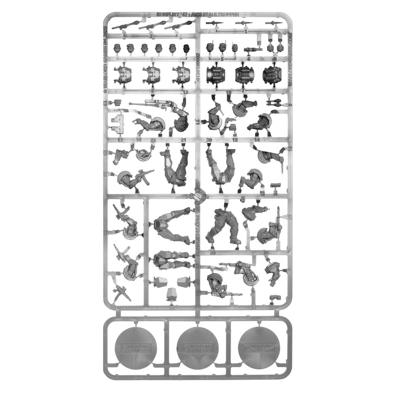 Set of miniature figures on a white background