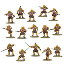 Set of miniature figures in a grid arrangement on a white background