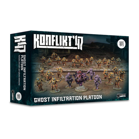 Konflikt '47 Empire of Japan Ghost Infiltration Platoon miniatures.