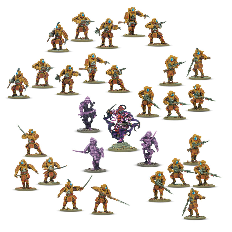 Konflikt '47 Empire of Japan Ghost Infiltration Platoon miniatures.