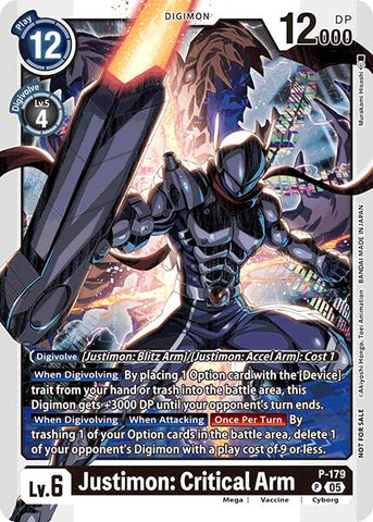 Justimon: Critical Arm [P-179] (Store Tournament 2025 Vol.2 Participation Pack) [Promotional Cards]