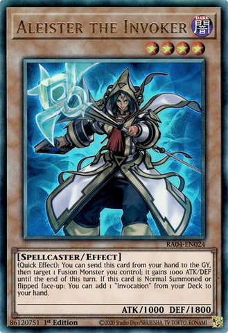 Aleister the Invoker (Alternate Art) [RA04-EN024] Prismatic Ultimate Rare