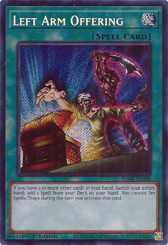 Left Arm Offering [RA04-EN086] Secret Rare
