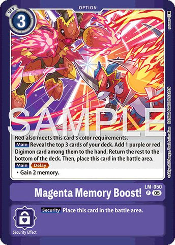 Magenta Memory Boost! [LM-050] (Limited Card Pack -Billion Bullet-) [Limited Card Pack -Billion Bullet-]