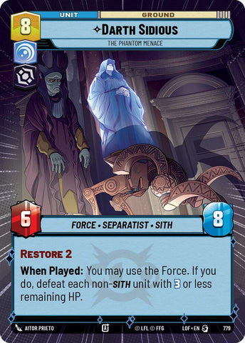 Darth Sidious - The Phantom Menace (779) (Hyperspace Foil) (779) [Legends of the Force]