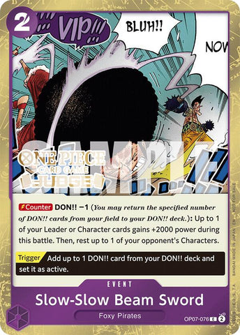 Slow-Slow Beam Sword (Judge Pack Vol. 6) [One Piece Promotion Cards]