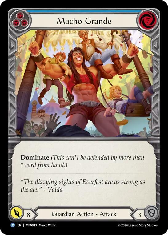 Macho Grande (Blue) [MPG043] (Mastery Pack Guardian)  Rainbow Foil
