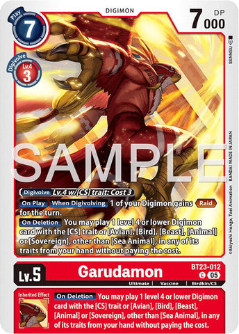 Garudamon [BT23-012] [Hackers' Slumber]