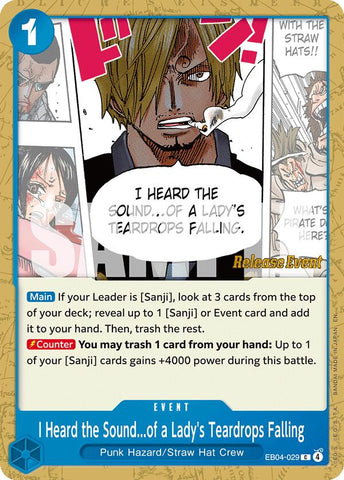 I Heard the Sound...of a Lady's Teardrops Falling [The Azure Sea's Seven Release Event Cards]