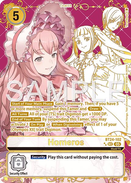 Homeros [BT24-102] (Rare Pull) [Time Stranger]