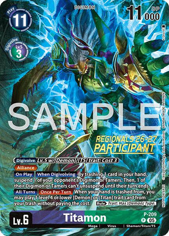Titamon [P-209] (Regionals 26-27 Season 1 Participant) [Promotional Cards]