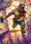 Rocksteady, Rowdy Rhino Art Card (Gold-Stamped Signature) [Teenage Mutant Ninja Turtles Art Series]