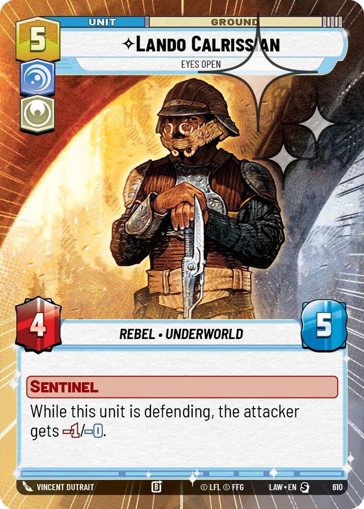 Lando Calrissian - Eyes Open (372) (Hyperspace Foil) (372) [A Lawless Time]