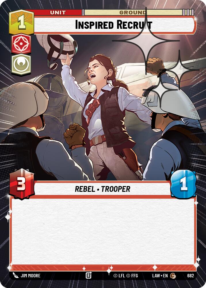 Inspired Recruit (444) (Hyperspace Foil) (444) [A Lawless Time]