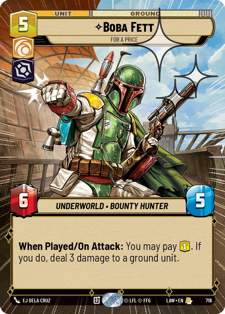 Boba Fett - For a Price (478) (Hyperspace Foil) (478) [A Lawless Time]