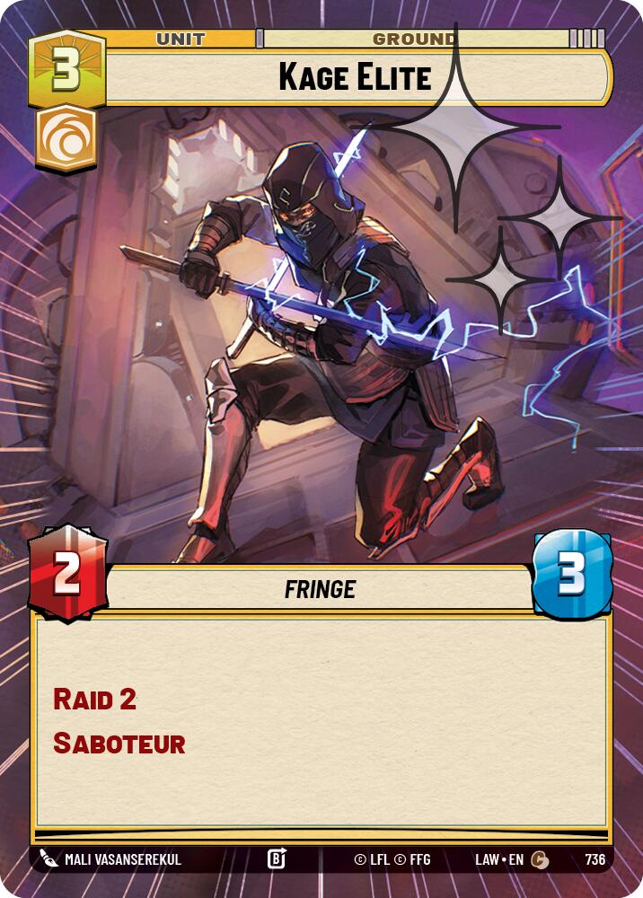 Kage Elite (498) (Hyperspace Foil) (498) [A Lawless Time]