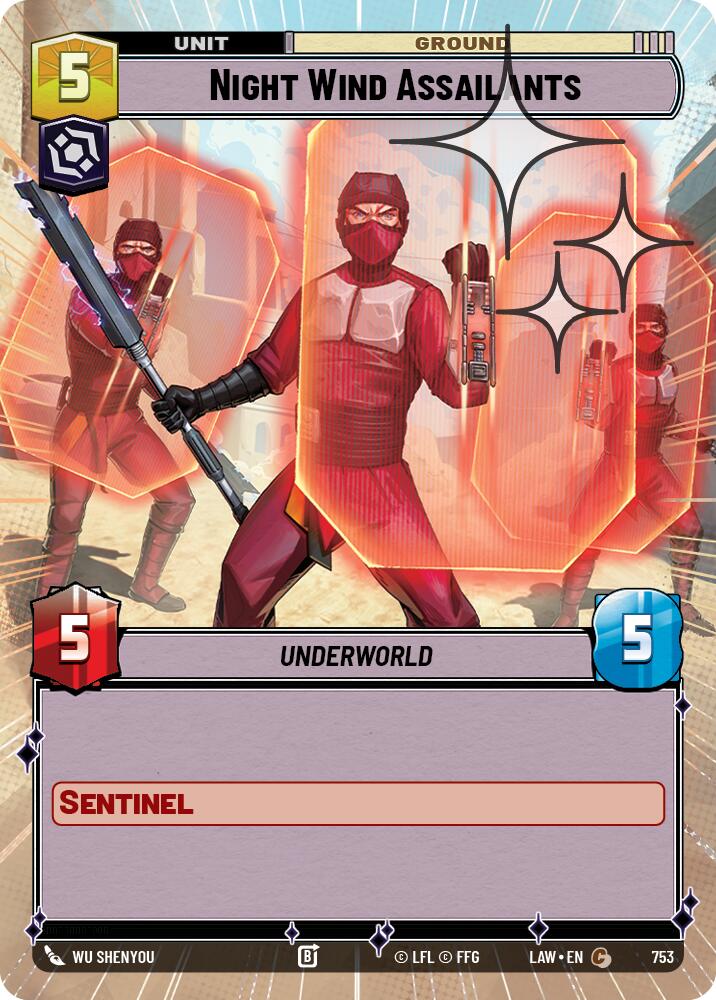 Night Wind Assailants (515) (Hyperspace Foil) (515) [A Lawless Time]