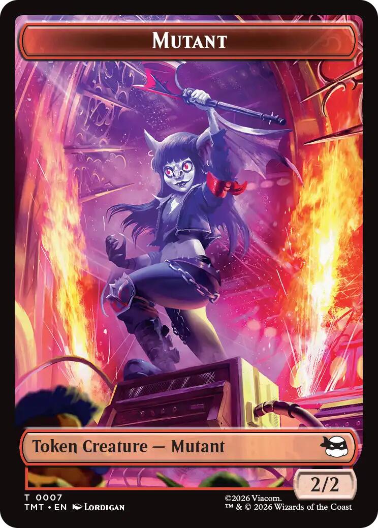 Mutant // Ninja Turtle Spirit Double-Sided Token [Teenage Mutant Ninja Turtles Tokens]