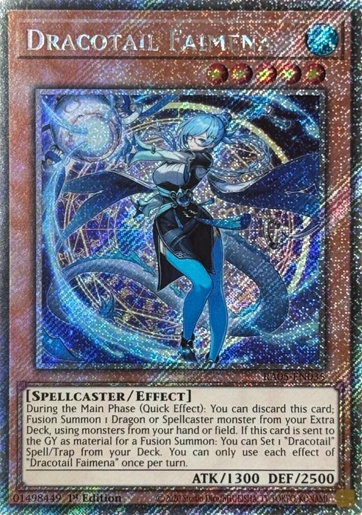 Dracotail Faimena (Platinum Secret Rare) [RA05-EN035] Platinum Secret Rare