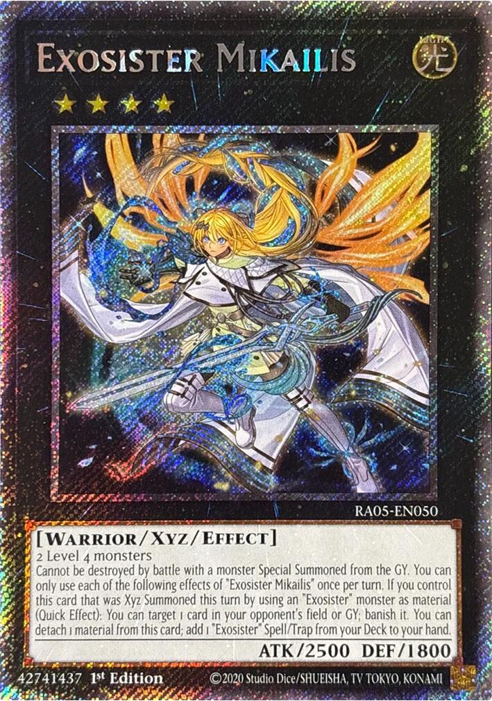 Exosister Mikailis (Platinum Secret Rare) [RA05-EN050] Platinum Secret Rare