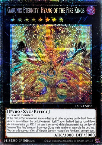 Garunix Eternity, Hyang of the Fire Kings (Starlight Rare) [RA05-EN052] Starlight Rare