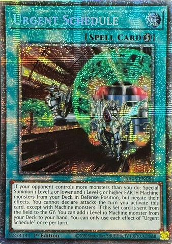 Urgent Schedule (Starlight Rare) [RA05-EN064] Starlight Rare