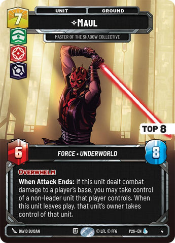 Maul - Master of the Shadow Collective (4) (Top 8) (4) [Organized Play Promos]