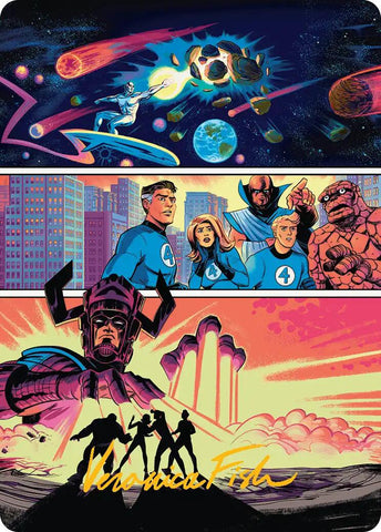 The Coming of Galactus Art Card (Gold-Stamped Signature) [Marvel Super Heroes Art Series]