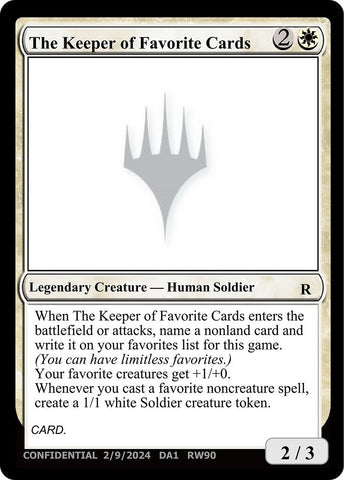 The Keeper of Favorite Cards (2/9/2024) [Unknown Event]