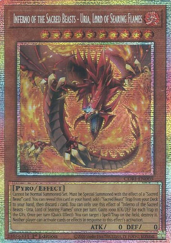 Inferno of the Sacred Beasts - Uria, Lord of Searing Flames (Starlight Rare) [CORI-EN005] Starlight Rare