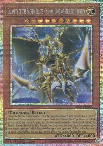 Calamity of the Sacred Beasts - Hamon, Lord of Striking Thunder (Starlight Rare) [CORI-EN006] Starlight Rare