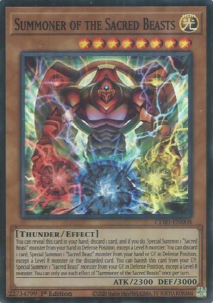 Summoner of the Sacred Beasts [CORI-EN008] Super Rare