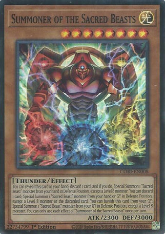 Summoner of the Sacred Beasts [CORI-EN008] Super Rare