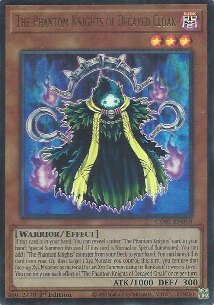 The Phantom Knights of Decayed Cloak [CORI-EN018] Ultra Rare