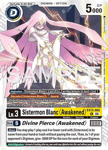 Sistermon Blanc [EX13-065] (Awakened) // Divine Pierce (Awakened) [Chivalrous XIII]
