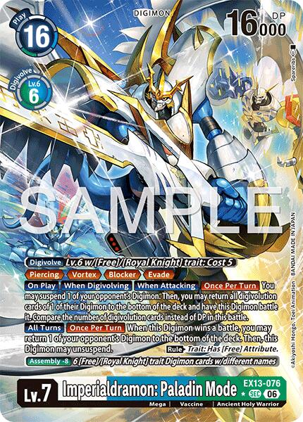 Imperialdramon: Paladin Mode [EX13-076] (Alternate Art) [Chivalrous XIII]