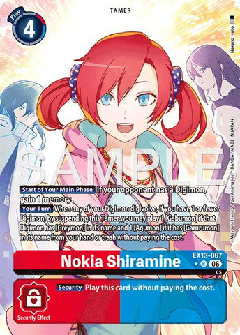 Nokia Shiramine [EX13-067] (Alternate Art) [Chivalrous XIII]