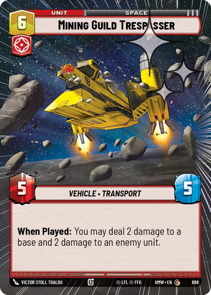 Mining Guild Trespasser (696) (Hyperspace Foil) (696) [Homeworlds]