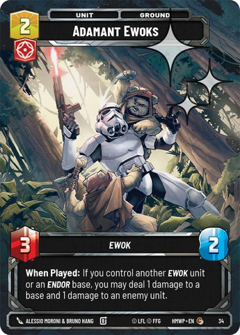Adamant Ewoks (34) (Foil) (34) [Homeworlds: Weekly Play]