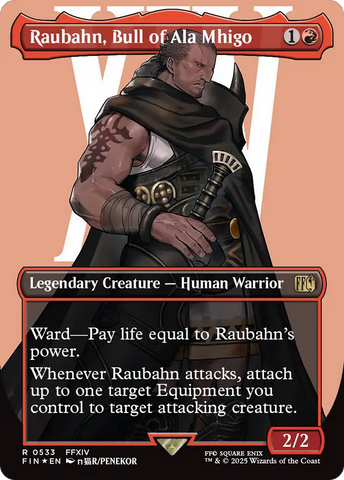 Raubahn, Bull of Ala Mhigo (Borderless) (Surge Foil) [FINAL FANTASY]