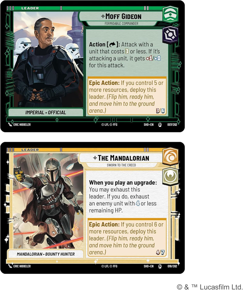 The Leader cards from the Starter Decks.