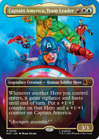 Captain America, Team Leader (Borderless) [Marvel Super Heroes Commander]