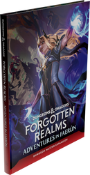 Dungeons & Dragons Forgotten Realms book cover with a character casting a spell.