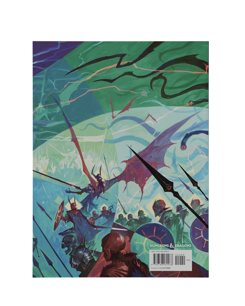 Cover of a book with fantasy artwork featuring dragons and creatures on a colorful background.