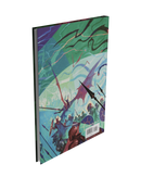 Colorful book cover with fantasy design on a white background