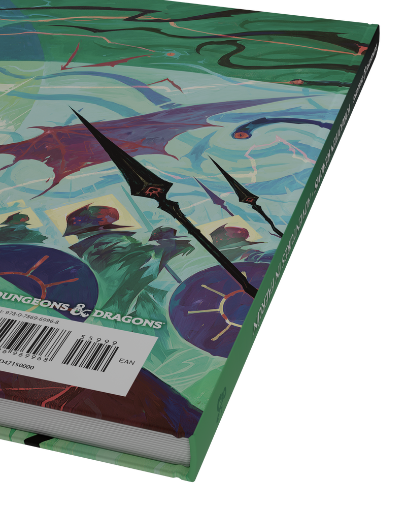 Dungeons & Dragons notebook with colorful design and visible branding