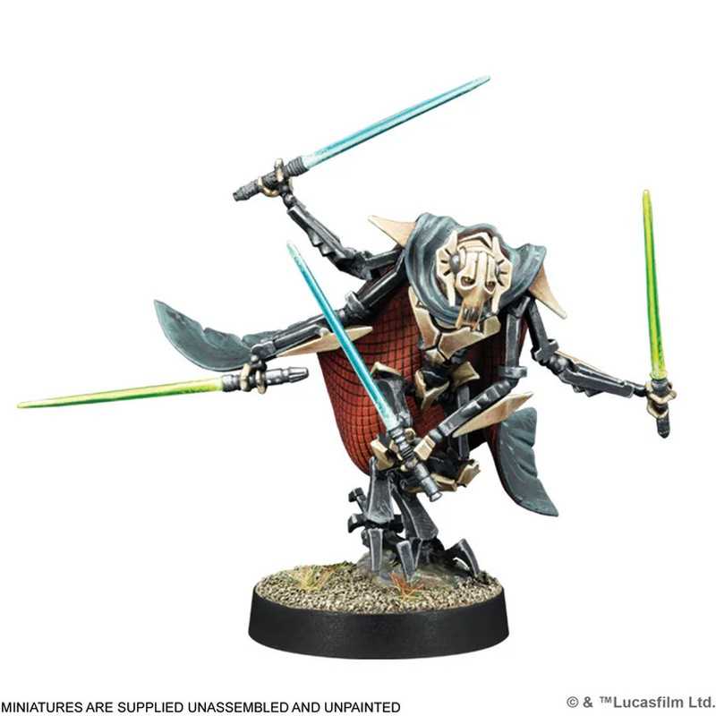 General Grievous miniature, assembled and painted on a white background.